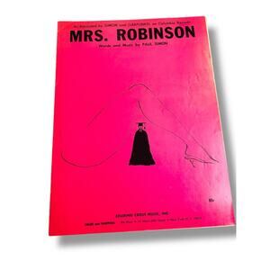 1968 Vintage Sheet Music Paul Simon The Graduate MRS. ROBINSON LOOK!